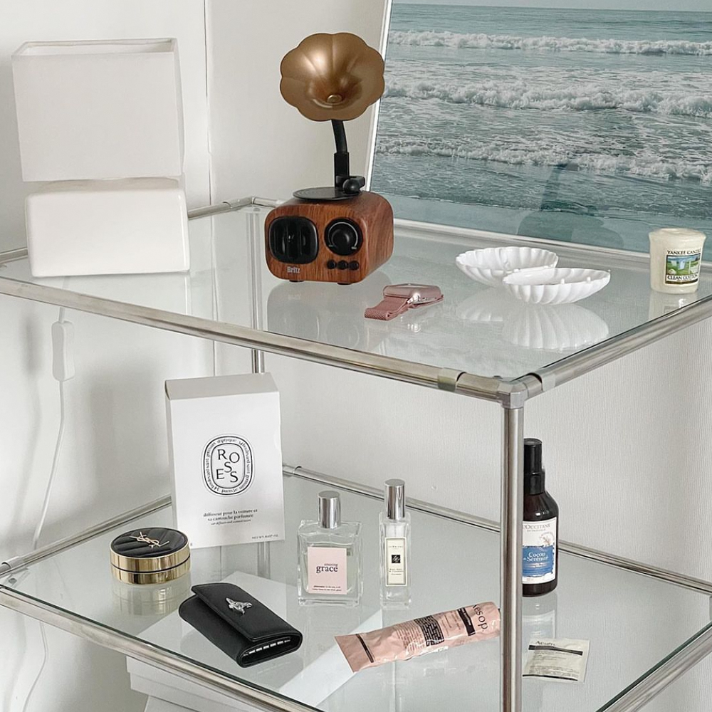 오그레 스테인레스 모듈 가구 3단 선반