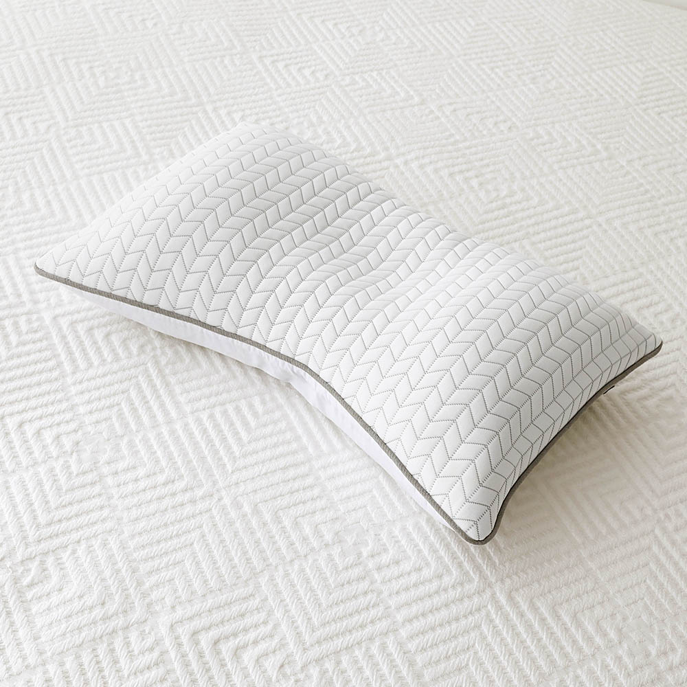 메밀베개 시원한베개 경추 목베개 편백나무 낮은 기본형-듀라론쿨 냉감 헤링본, 30x50cm