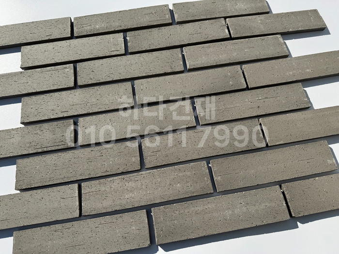 점토타일 전돌 SD그레이 240x60x12T│파벽돌 벽돌타일│하다건재