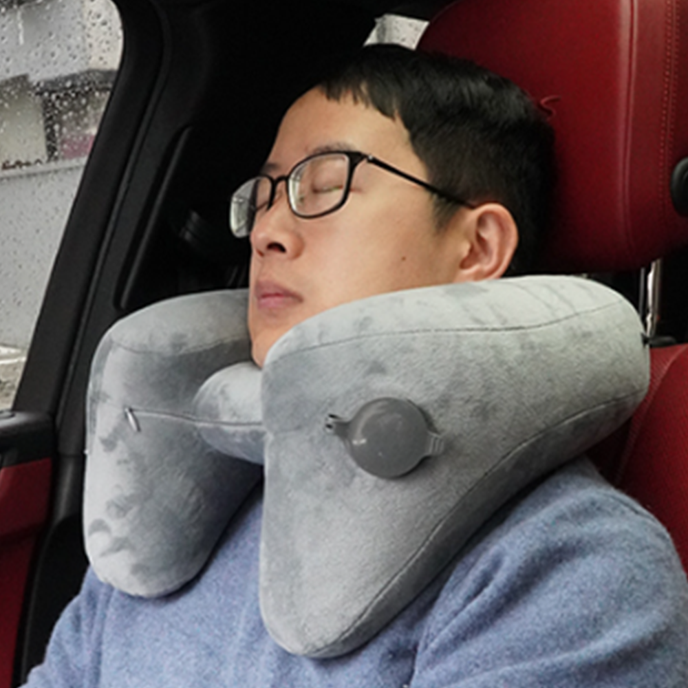 H형에어목쿠션 기내 기내용 비행기 에어 휴대용 여행용 목베개