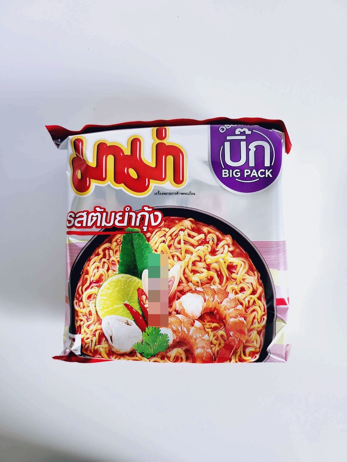 태국 mama 마마 인스턴트 누들 봉지라면 쉬림 톰냠, 95g, 1개 - 상품 이미지
