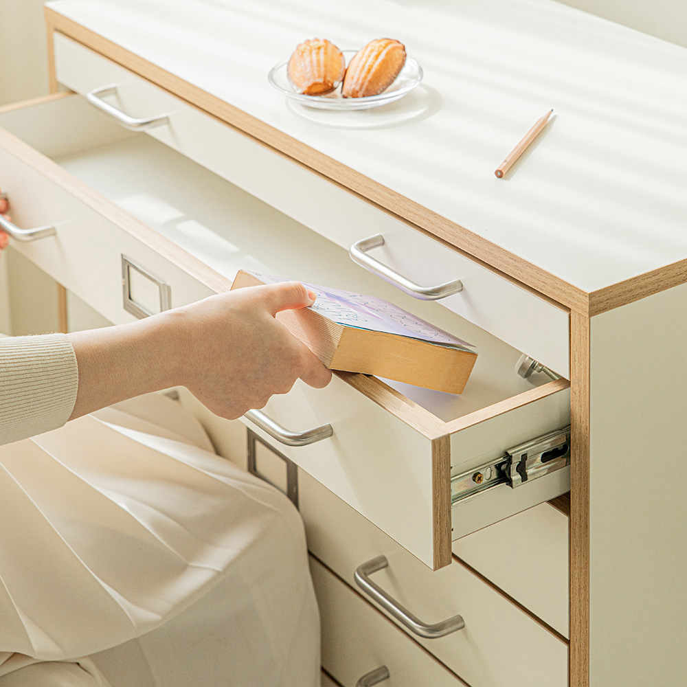 누크 4단 수납 서랍장 지류함 800