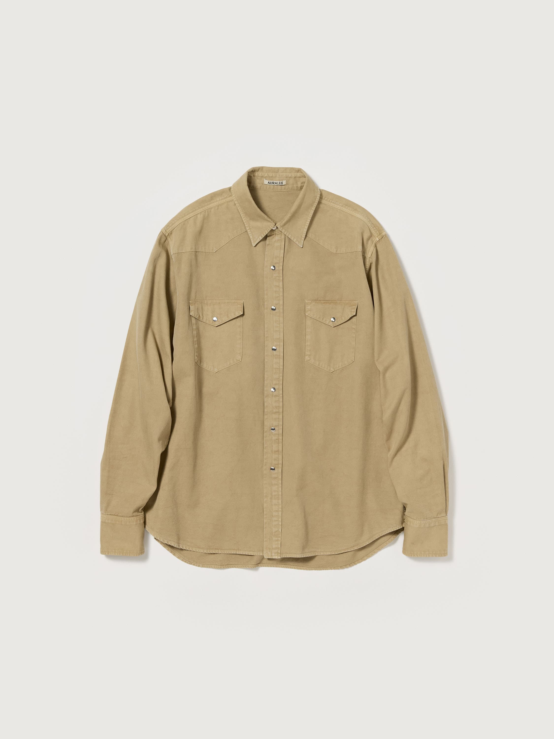 오라리 셔츠 PRODUCT DYED FINX GABARDINE WESTERN SHIRT 25SS - 상세 이미지 2