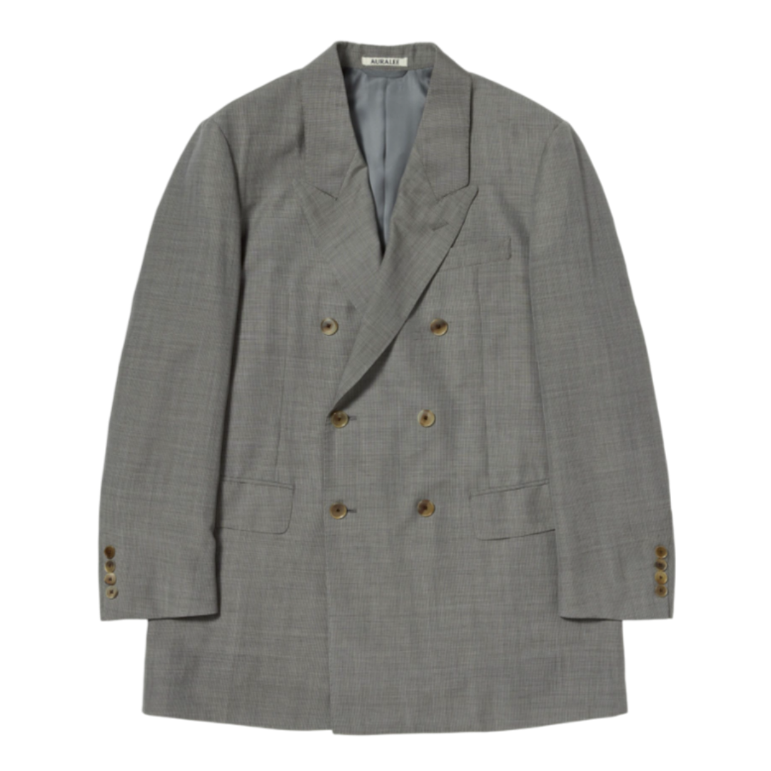 오라리 우먼즈 자켓 TROPICAL WOOL KID MOHAIR DOUBLE BREASTED JACKET 25SS - 메인 이미지