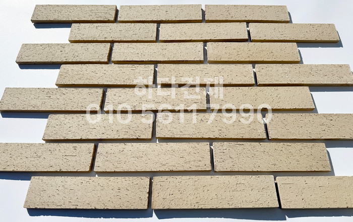 점토타일 전돌 SW아이보리 240x60x12T│파벽돌 인테리어 타일│하다건재