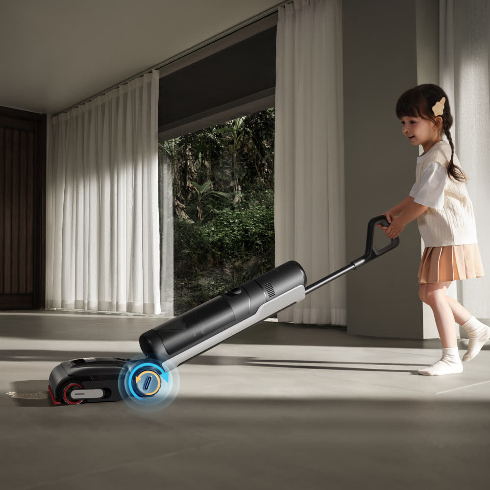 청소기 작동 이미지