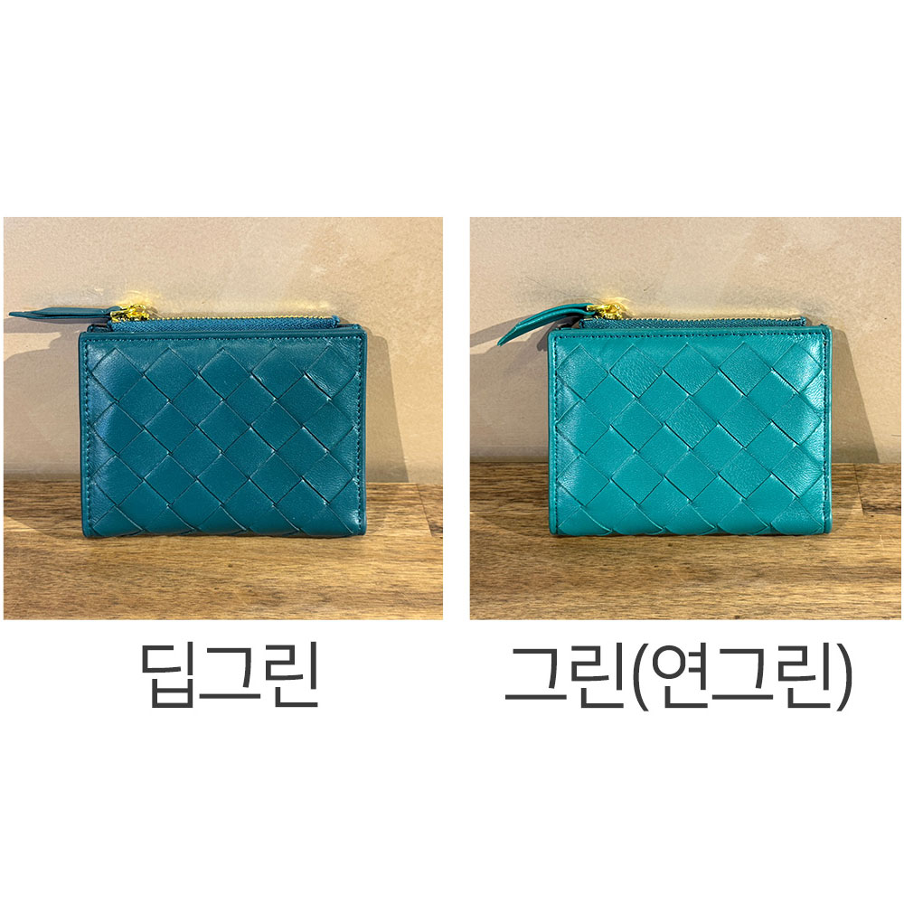 여자 고급 천연 가죽 반지갑 아내 여친 기념일 생일 지갑 선물 위빙 소가죽 접는 지갑 이미지 8