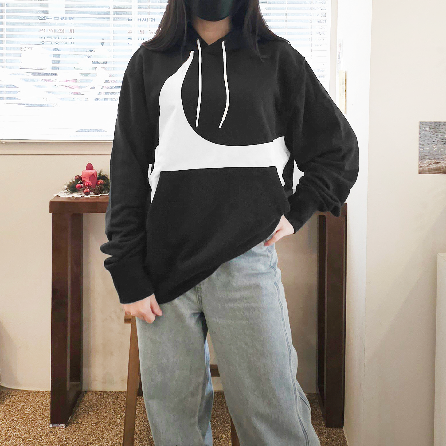 나이키 NIKE 스우시 프렌치테리 오버핏 후드 티셔츠 DV8151블랙, XL 이미지 7