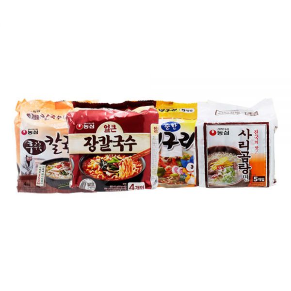 농심 후루룩 칼국수 97g+얼큰장칼국수 103g 각 4개 + 순한너구리 120g+사리곰탕면 110g 각 5개 (총 18개) : 마르셀 종합 스토어