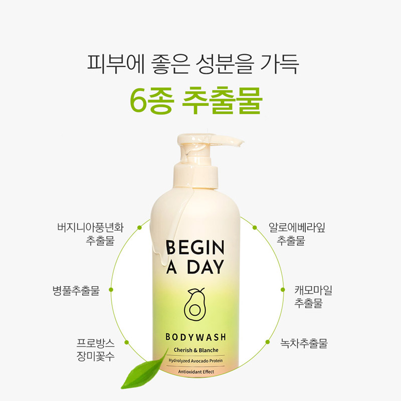 비긴어데이 아보카도 단백질 바디워시 히알루론산 보습 저자극 퍼퓸 700ml - 상세 이미지 5