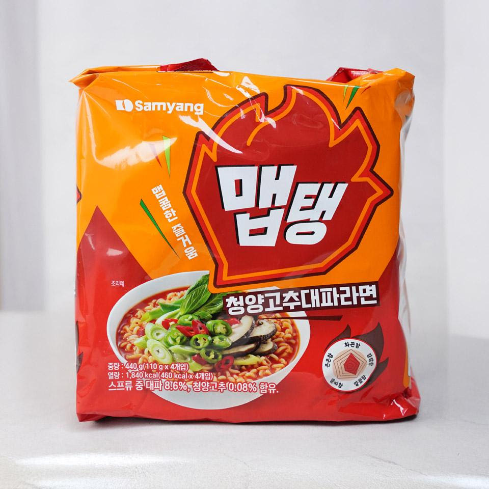 삼양 맵탱청양고추 대파라면 뒷면