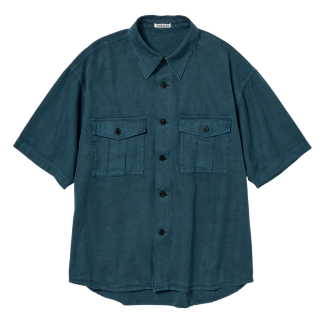 오라리 셔츠 PRODUCT DYED FINX GABARDINE HALF SLEEVED SHIRT 25SS - 메인 이미지