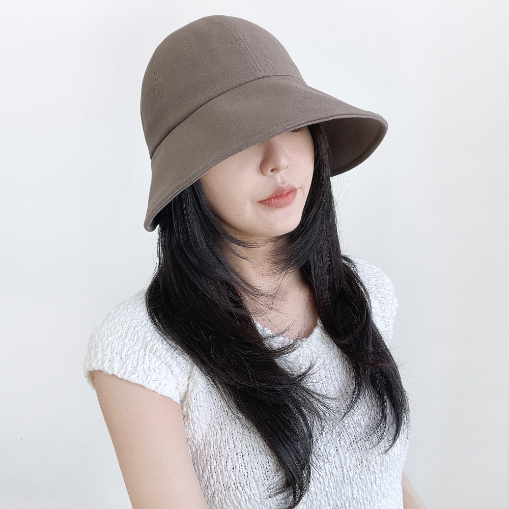 워싱 린넨 여성 자외선차단 벙거지모자 와이어 벨크로 보넷 버킷햇