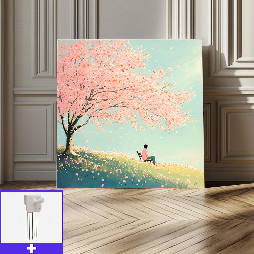 봄의쉼표 45cm x 45cm 캔버스액자 봄그림 - 메인 이미지