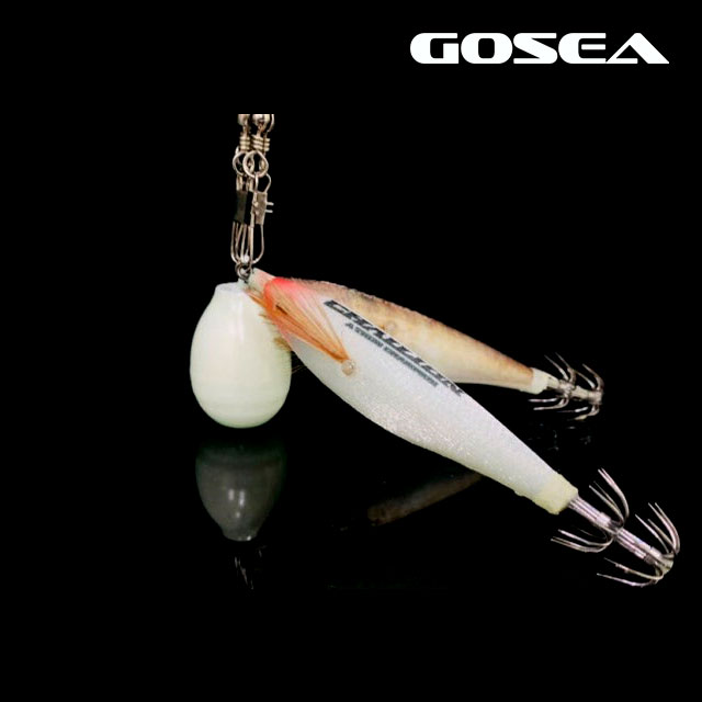 GOSEA 야광 물방울 봉돌 회전 고리 추 쭈꾸미 문어 다운샷 낚시 싱커 8호 - 상세 이미지 3