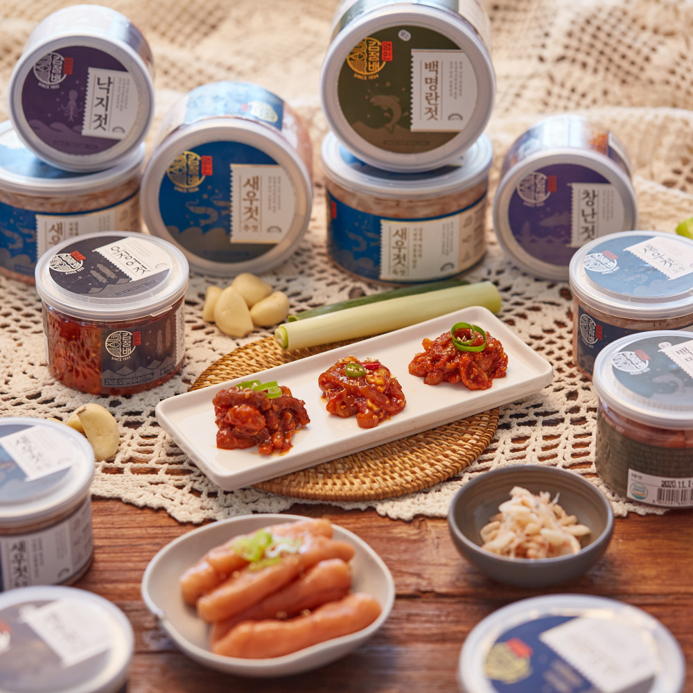 90년 전통 토굴숙성 젓갈 10종 250g 명란젓 갈치속젓 오징어젓 등 - 메인 이미지