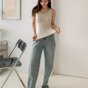 로라벨 캔시 여성 나시 이너 티 레이어드 뷔스티에 여름 기본 티셔츠 탑 착용 후기 | 사이즈/핏 총정리 - 상품 이미지 4