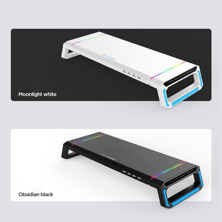 CoreT1 만능 모니터 거치대 USB 포트 높이조절 RGB 받침대
