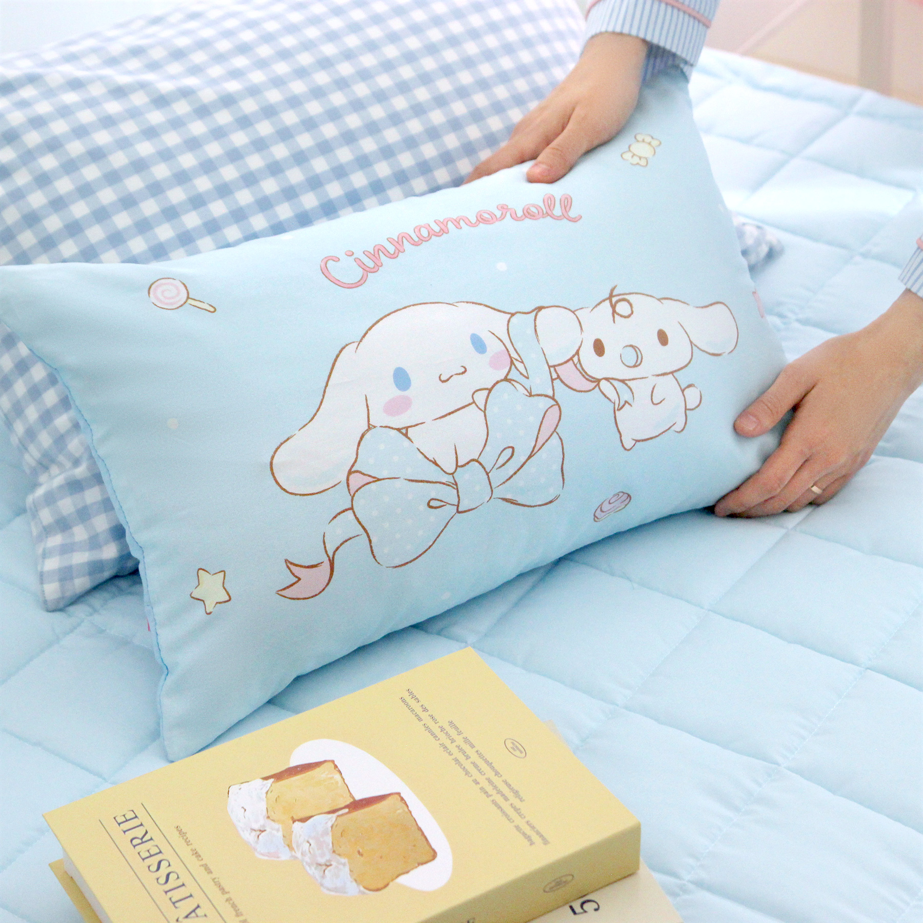 산리오 시나모롤 아동베개 위드리본