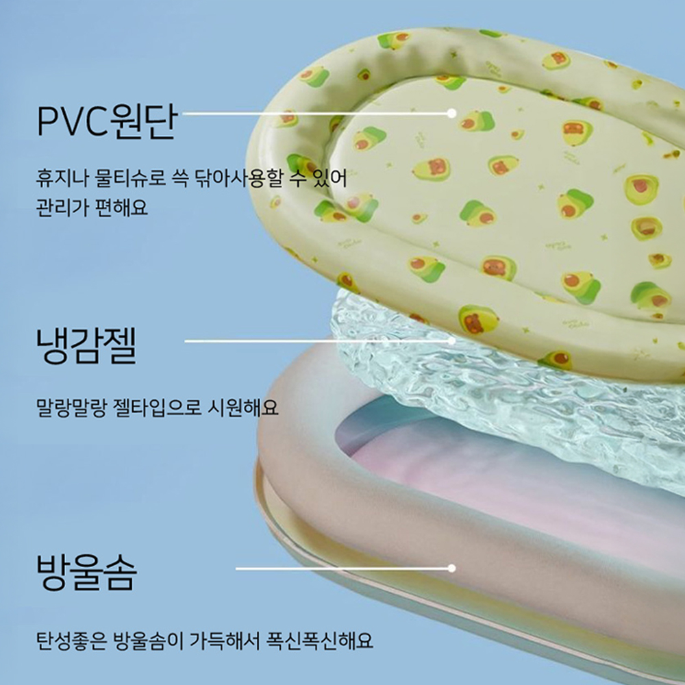 개과천선 쿨노우 원형 애견 강아지 쿠션 쿨매트 방석 침대 쿨링매트 냉감패드 쿨패드 여름방석