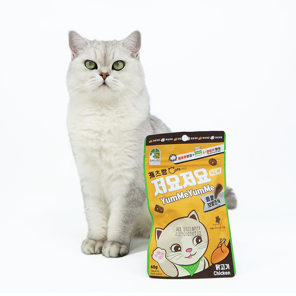 캐츠랑 저요저요 고양이 간식 이빨과자 닭고기, 60g, 1개 - 메인 이미지