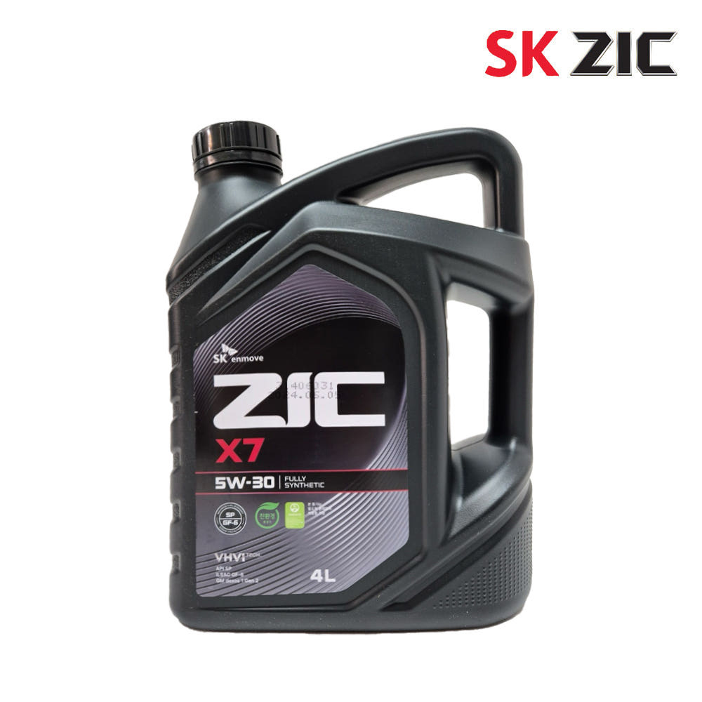 ZIC X7 지크 5W30 가솔린 엔진오일 4L 국산차 데일리 합성유