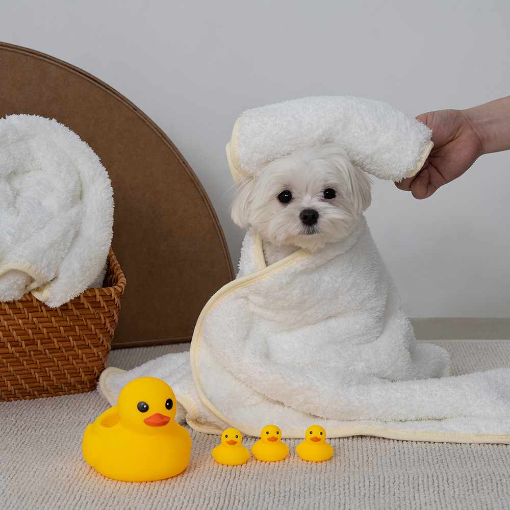 강아지 고양이 애견 극세사 펫타올 강아지수건 목욕 자이언트 M - 상세 이미지 5