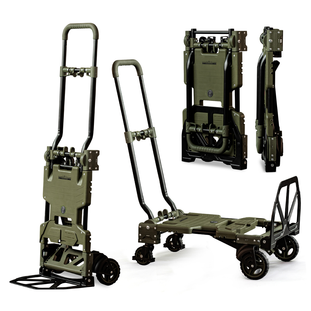 로티홈시스 접이식 카트 쇼핑 마트 손수레 시장 FW-90TPC L(대형), 카키