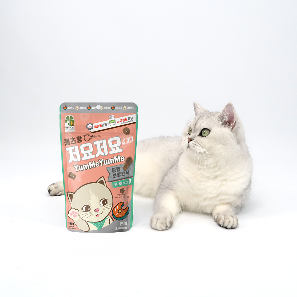 캐츠랑 저요저요 고양이 간식 이빨과자 연어, 150g, 1개 - 상품 이미지