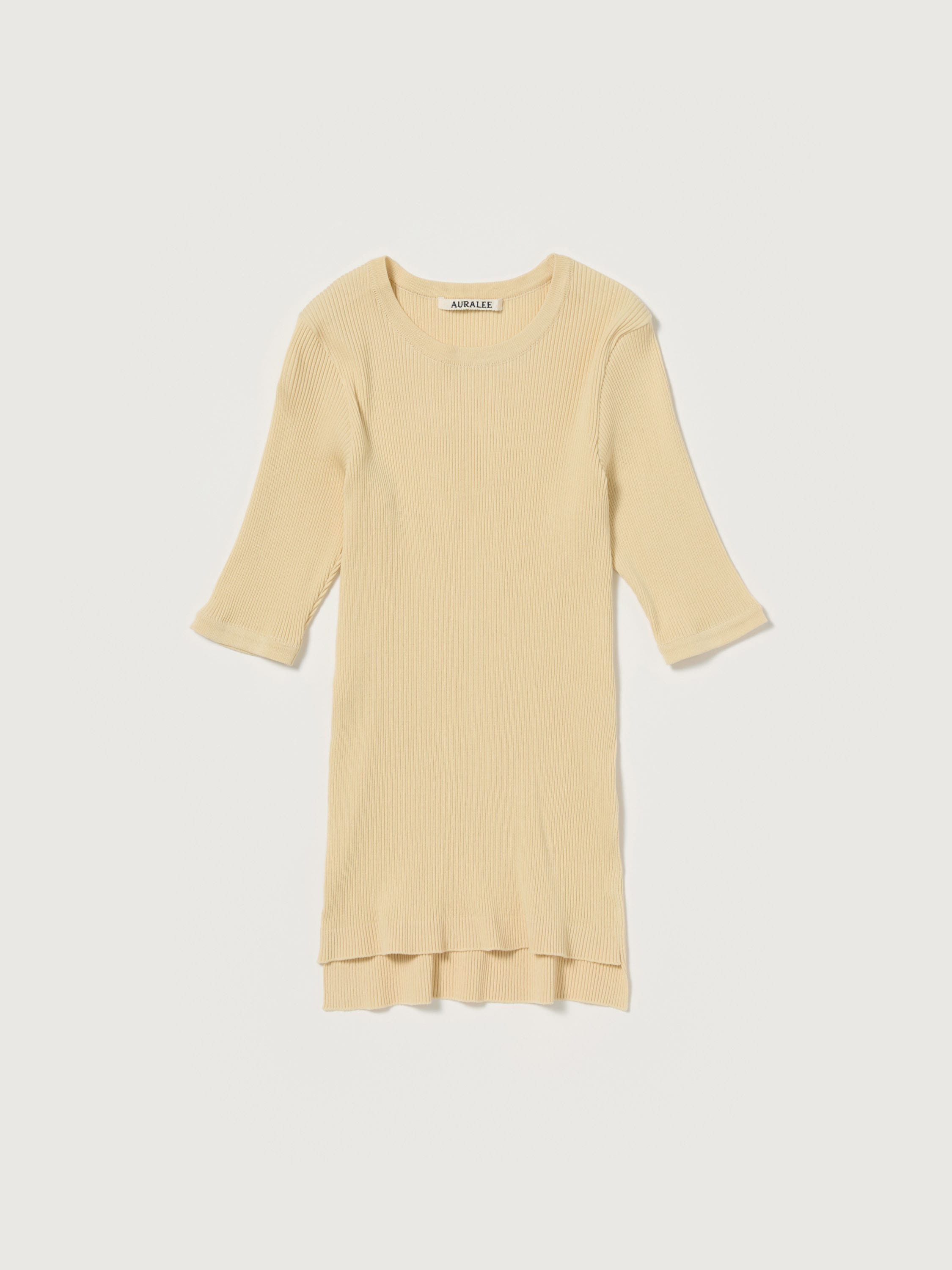 오라리 우먼즈 니트 GIZA HIGH GAUGE RIB KNIT TEE 25SS - 상세 이미지 3