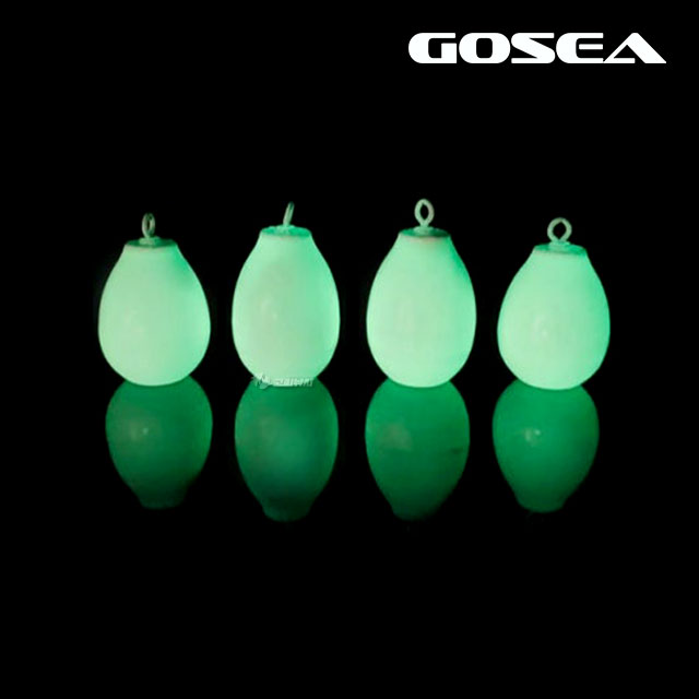 GOSEA 야광 물방울 봉돌 회전 고리 추 쭈꾸미 문어 다운샷 낚시 싱커 8호 - 메인 이미지