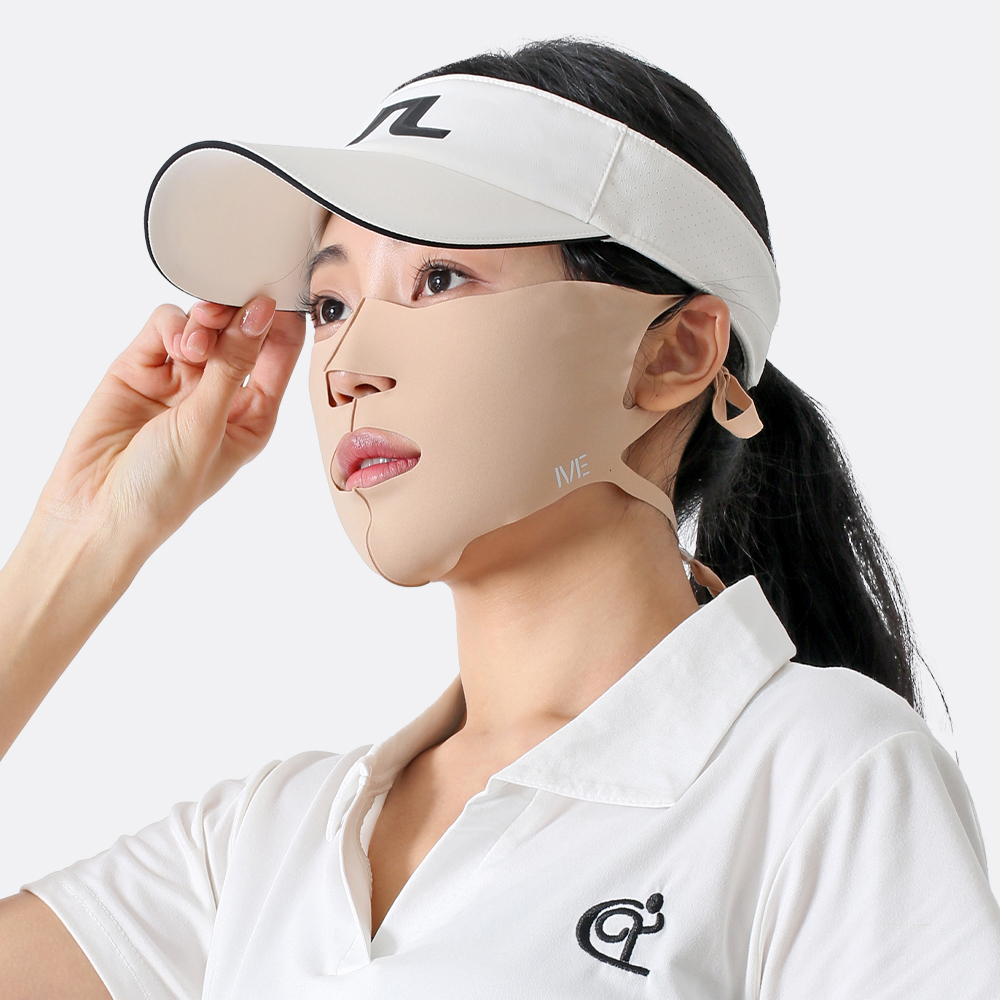 아이브 오픈형 UV 자외선 차단 냉감 안면 얼굴햇빛가리개 골프 러닝 등산 자전거 마스크 상품 이미지
