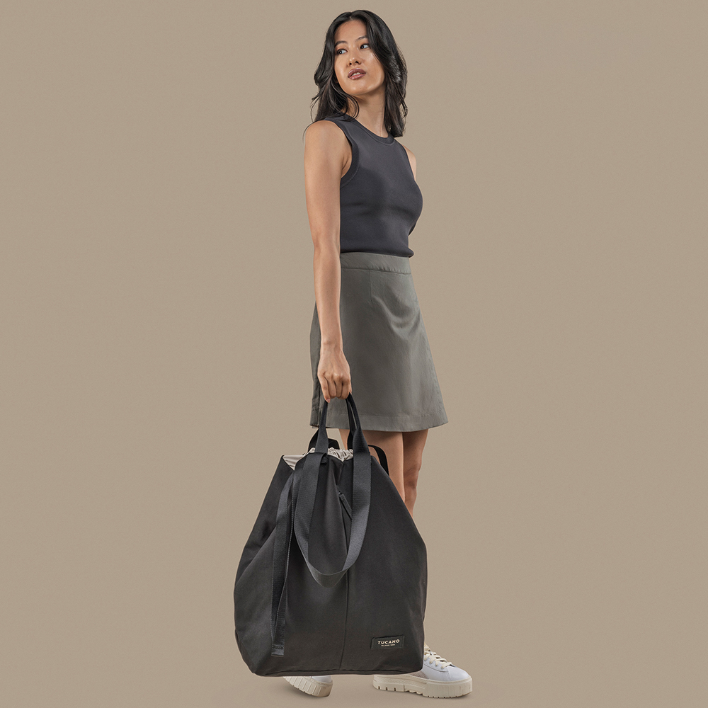 투카노 CARRY 캐리 버티컬 쇼퍼 숄더백 큰 캔버스백 여행용 운동용 보부상 가방 이미지 7
