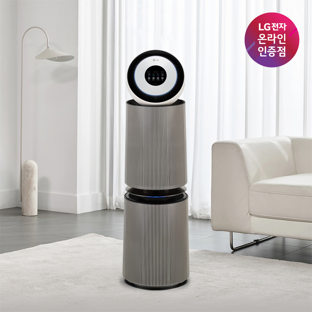 LG 공식판매점 퓨리케어 오브제컬렉션 AI 360도 공기청정기 AS355NSNA (IUV살균/강력탈취)