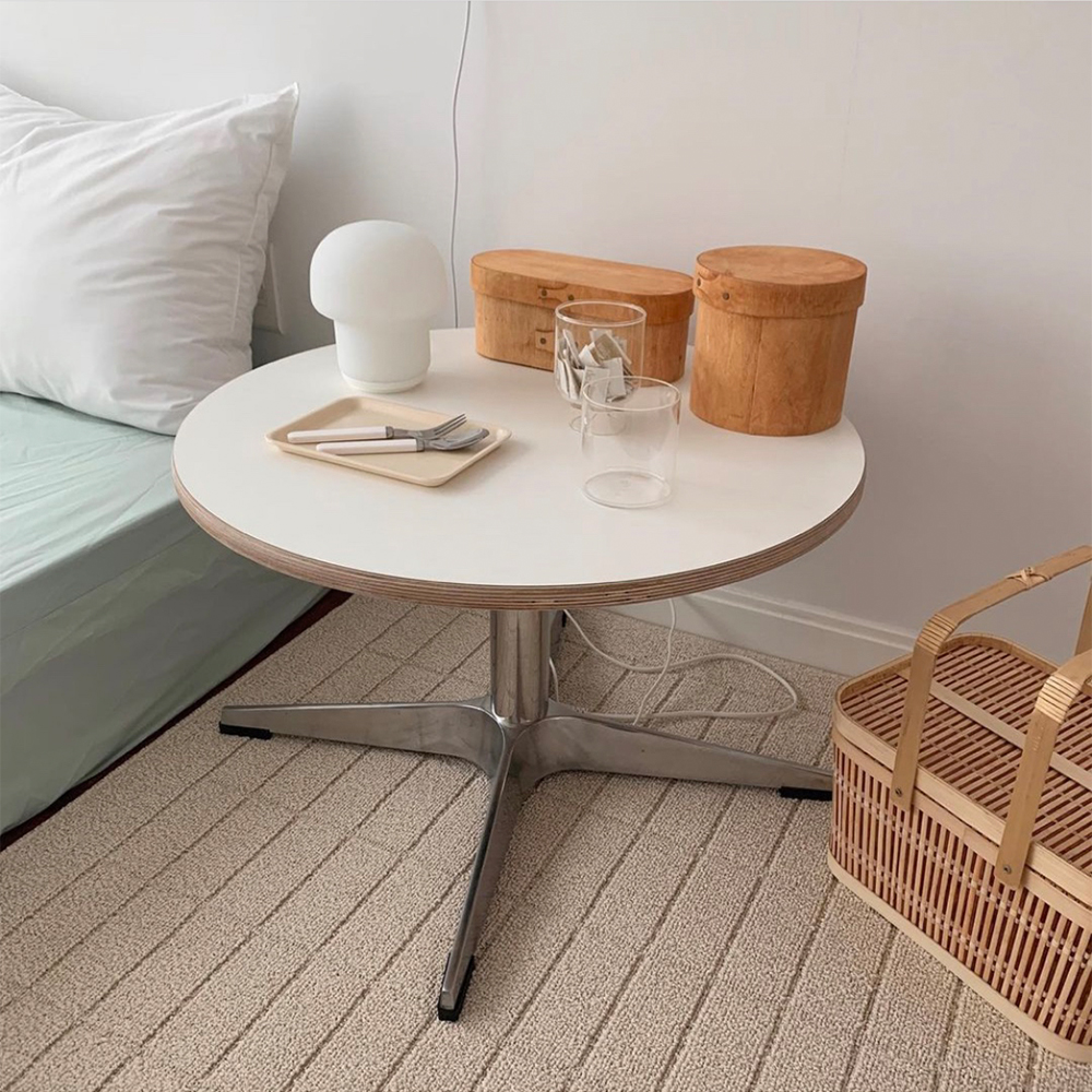 오그레 자작 HPL 호마이카 원형 소파 테이블