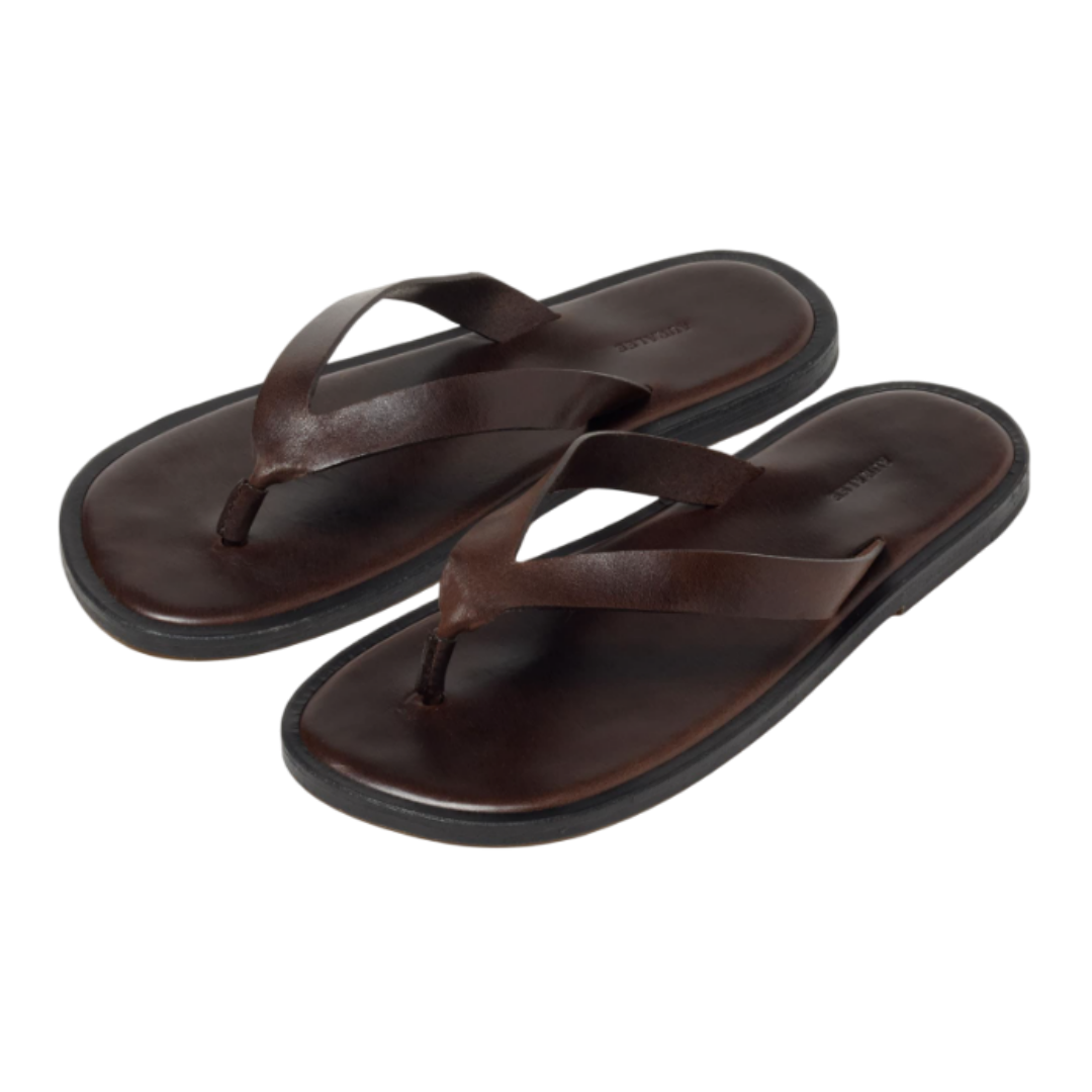 오라리 신발 LEATHER TONG SANDALS 25SS - 상품 이미지