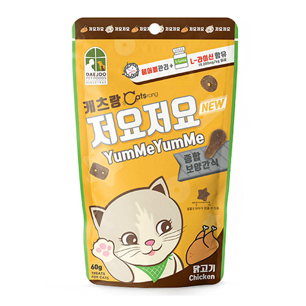 캐츠랑 저요저요 고양이 간식 이빨과자 닭고기, 60g, 1개 - 상세 이미지 4