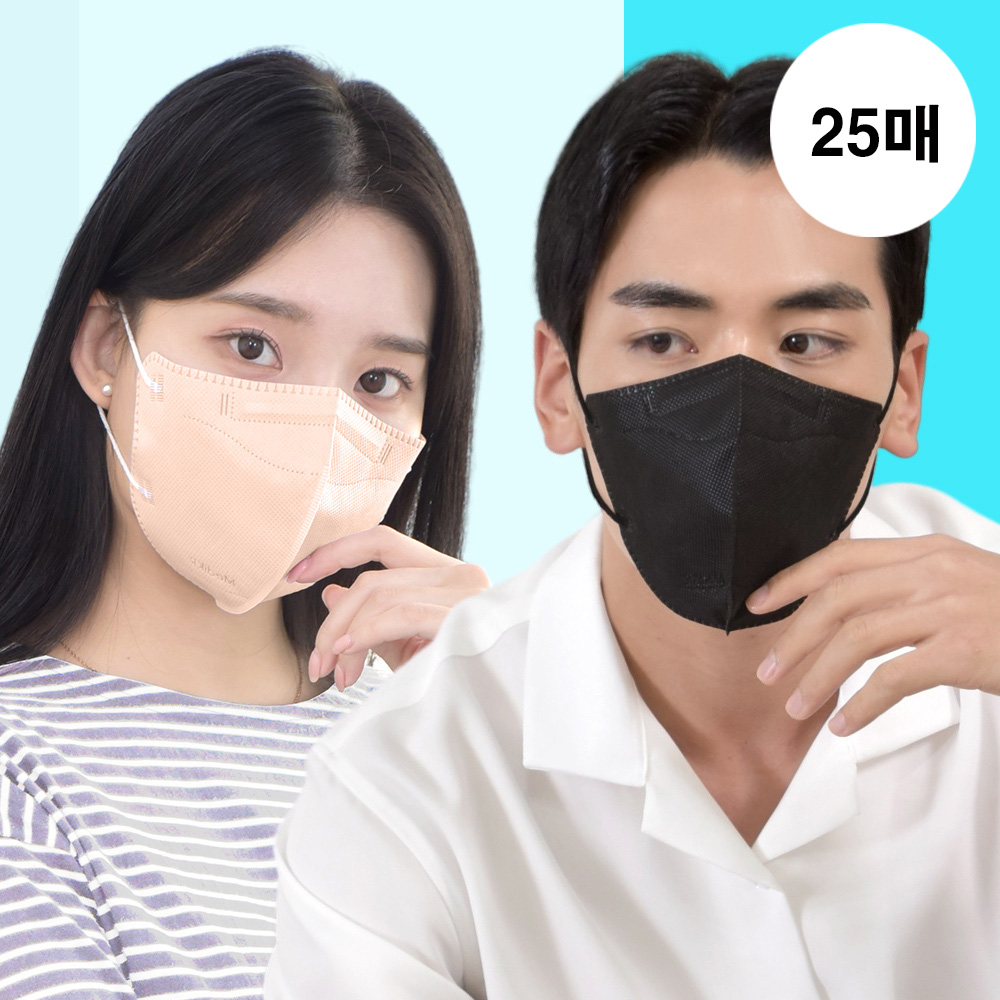 메디케이알 데일리핏 새부리형 KF94 대형 25매 컬러 황사마스크