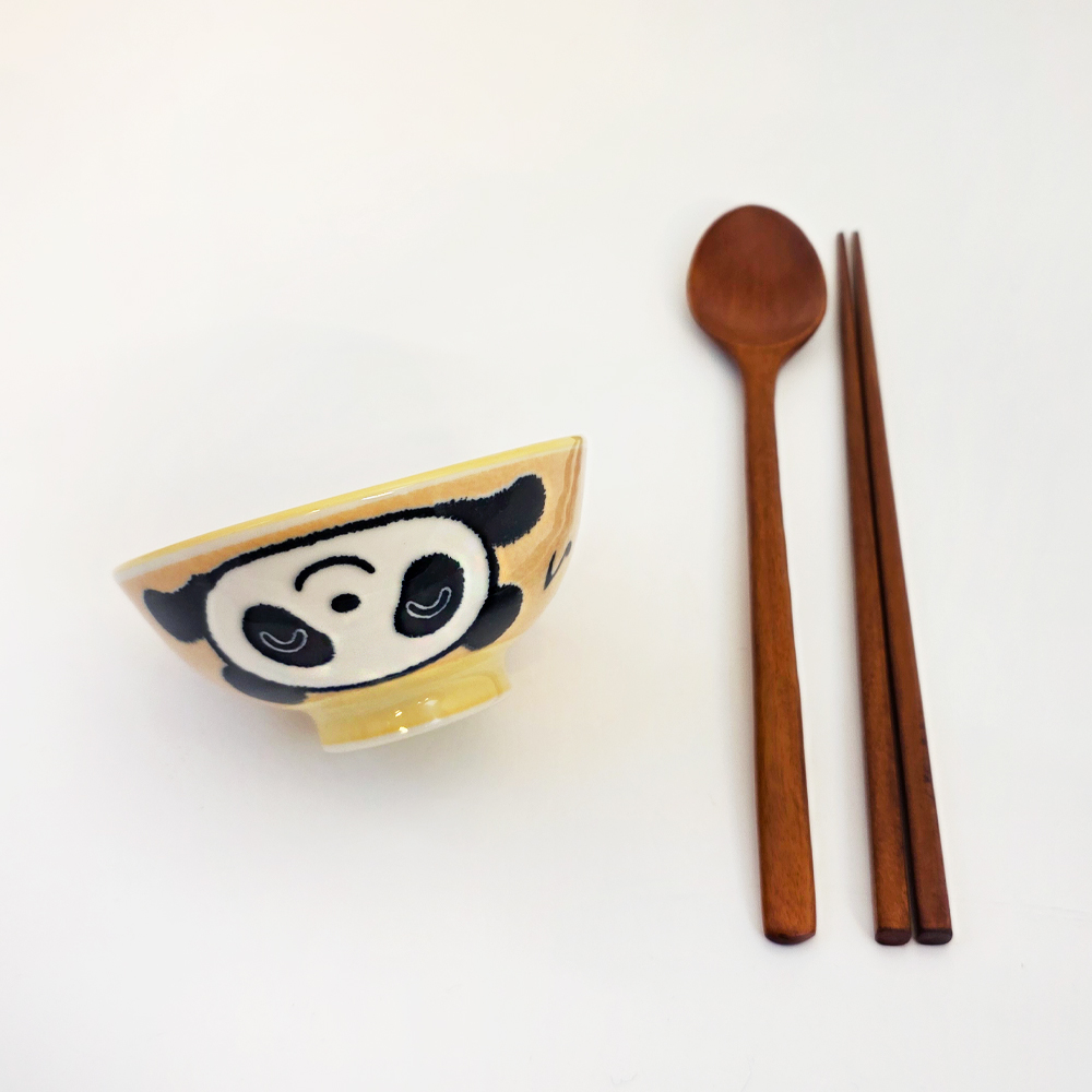 해피팬더 도자기 공기 (BOWL) - 옐로우 (일본수입) - 상세 이미지 4