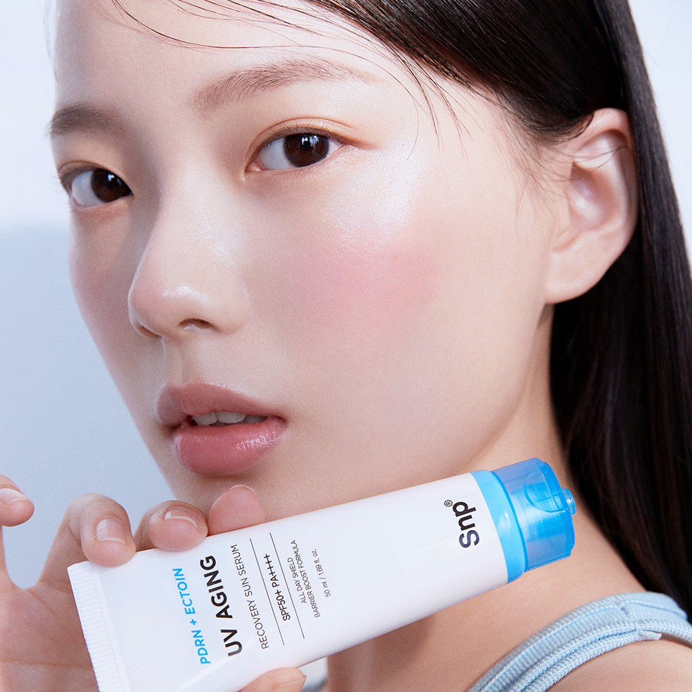 [1+1] Snp PDRN 엑토인 UV 에이징 리커버리 선세럼 50ml x 2개 이미지 3