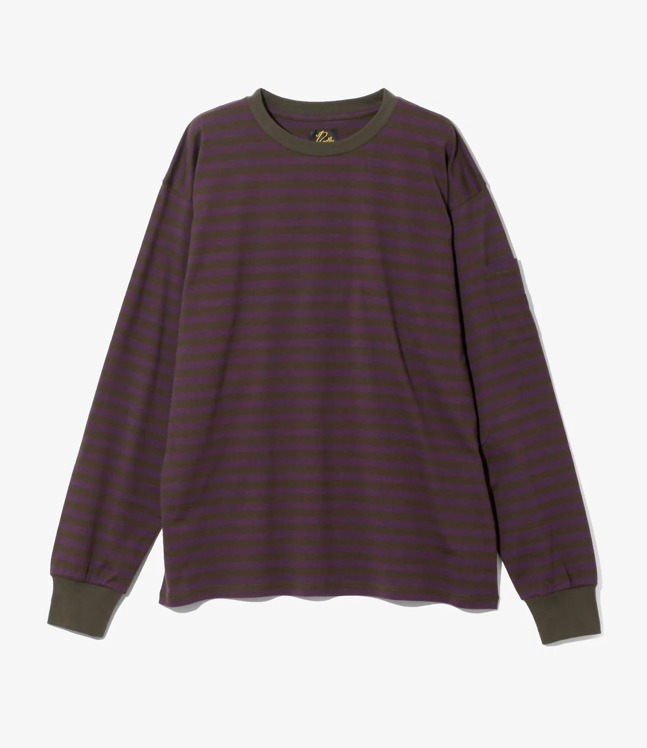 니들스 NEEDLES 크루넥 스트라이프 긴팔 티셔츠 25SS QV363 2컬러 - 상세 이미지 5