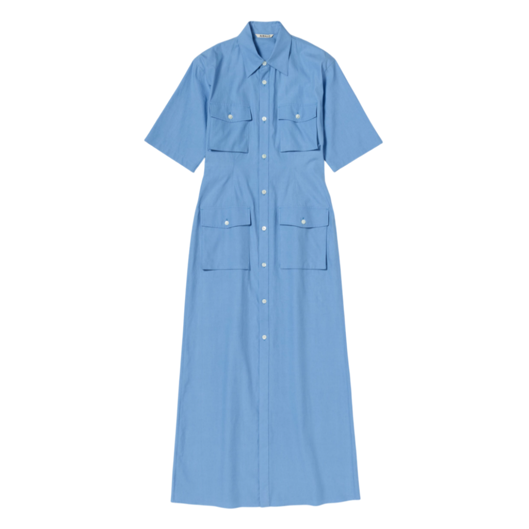 오라리 우먼즈 원피스 WASHED FINX TWILL SHIRT DRESS 25SS - 상품 이미지