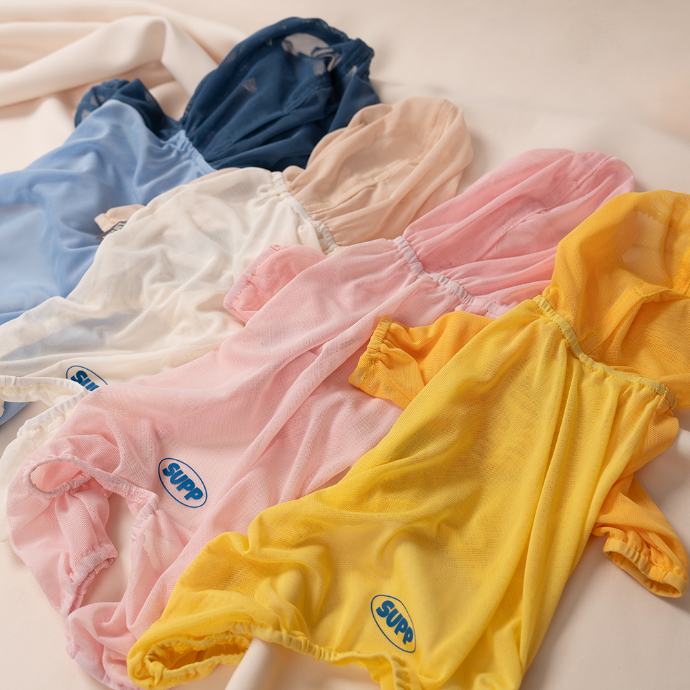 강아지 해충방지 여름옷 대형견 진드기 망사 버그가드 수트 옐로우 2XL 이미지 2