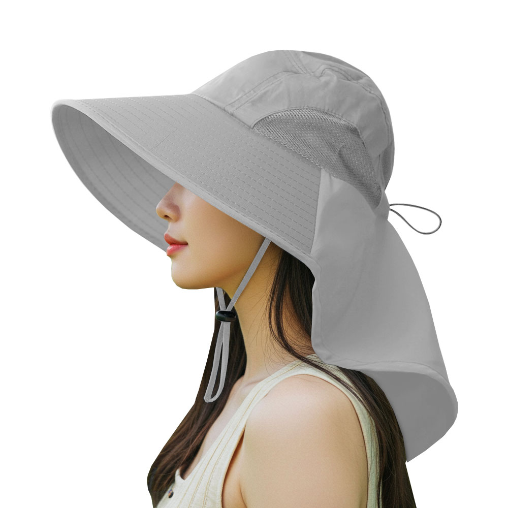 여름 등산 햇빛가리개 메쉬 차양막 경량 자외선차단 아웃도어 캠핑 모자 그레이