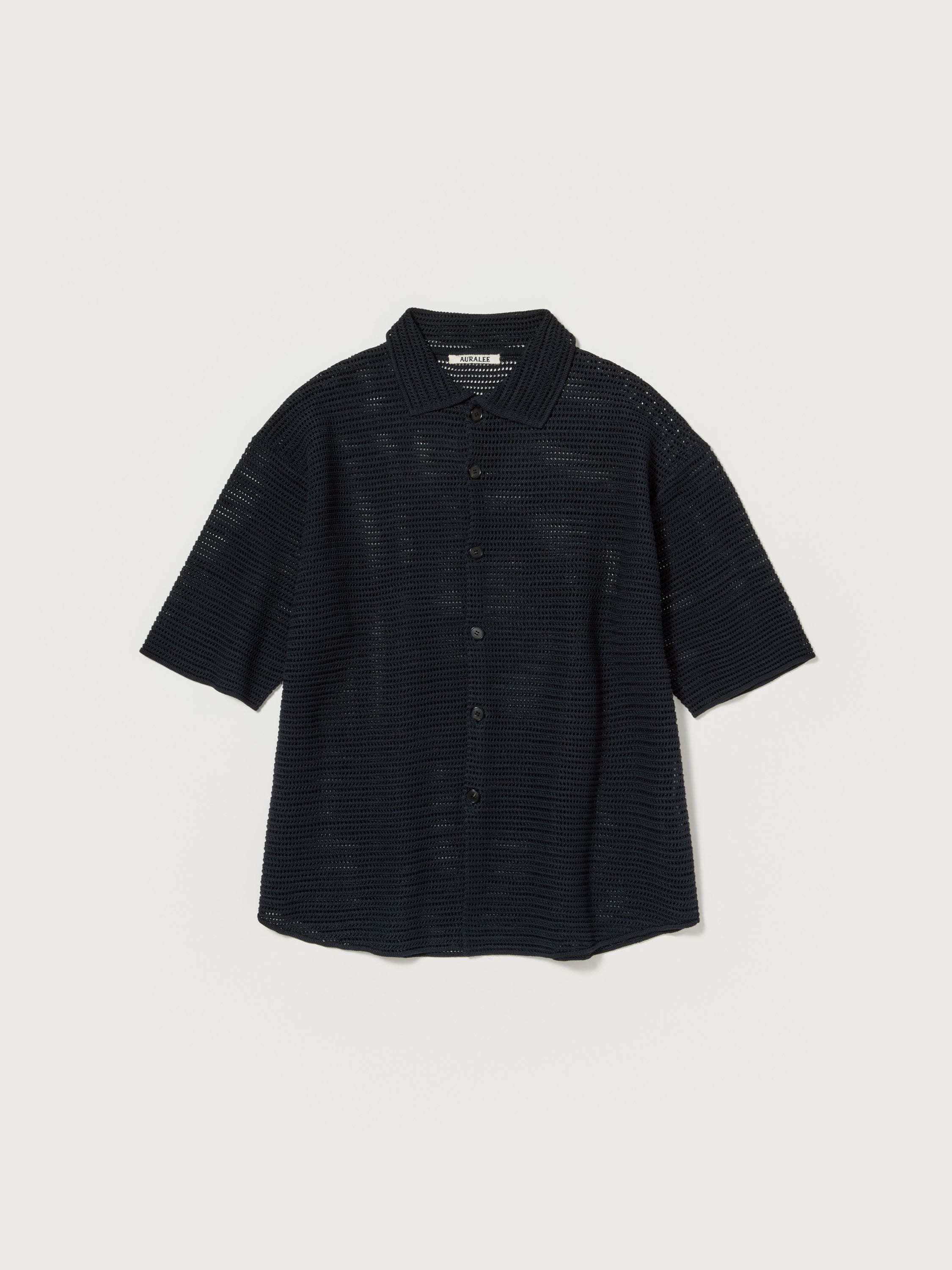 오라리 셔츠 COTTON MESH KNIT HALF SLEEVED SHIRT 25SS - 상세 이미지 3