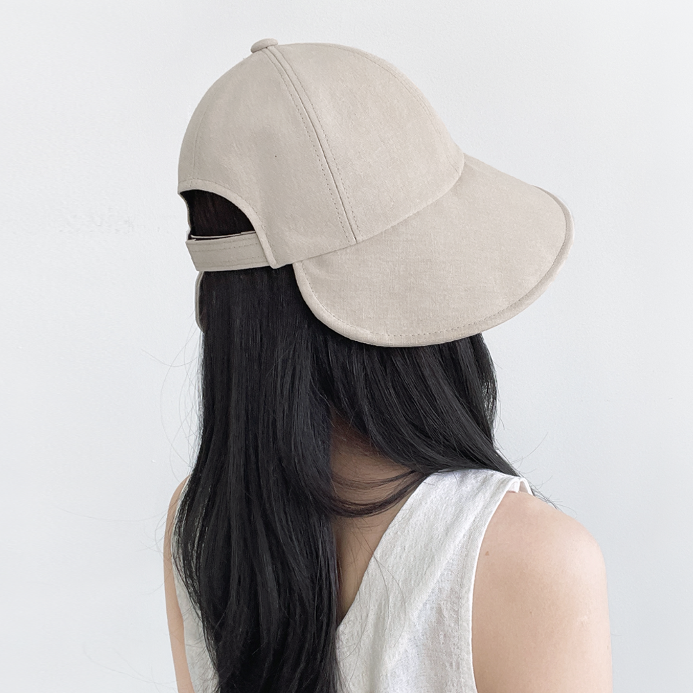 워싱 린넨 여성 자외선차단 벙거지모자 와이어 벨크로 보넷 버킷햇