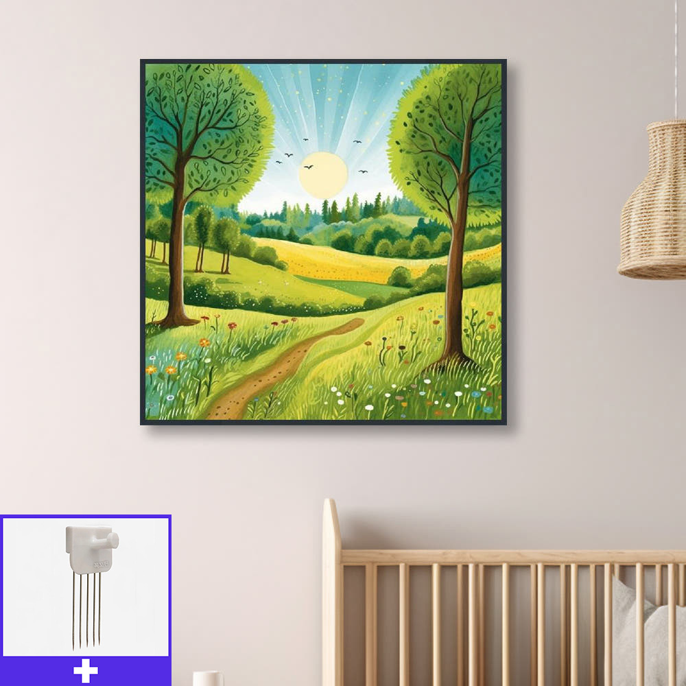 봄햇살 80cm x 80cm 무광블랙 알루미늄액자 - 메인 이미지