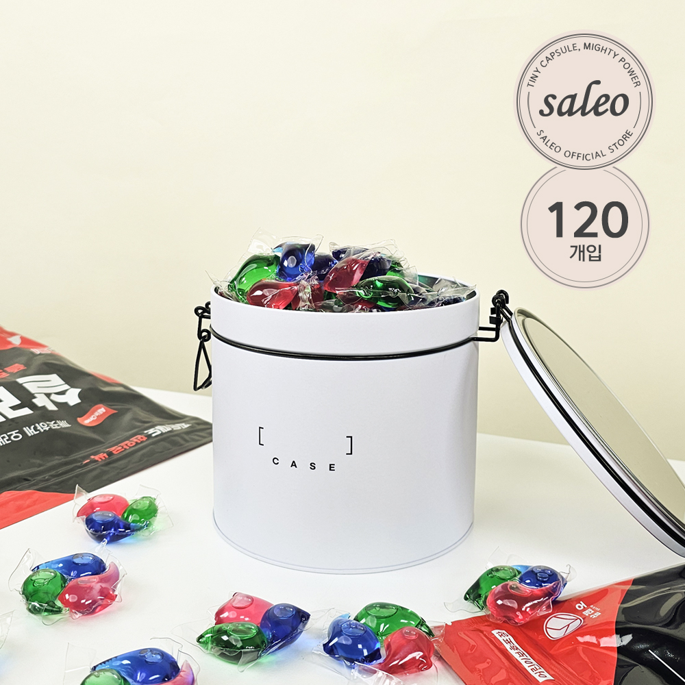 살래오 중성 캡슐세제 플로럴머스크향 14g 60+60개입 (틴케이스형)