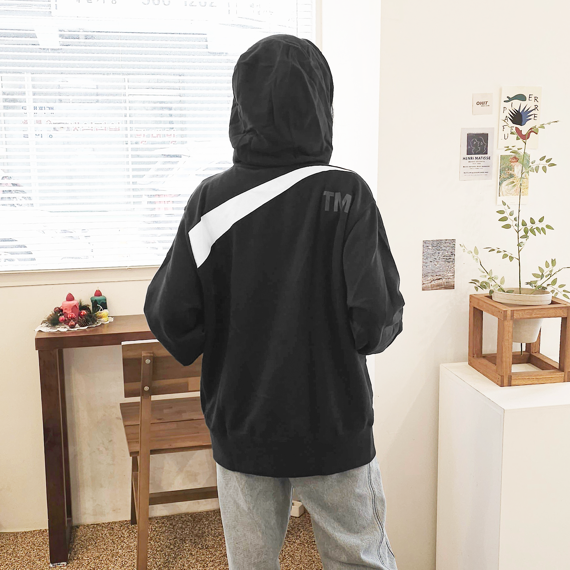 나이키 NIKE 스우시 프렌치테리 오버핏 후드 티셔츠 DV8151블랙, XL 이미지 6