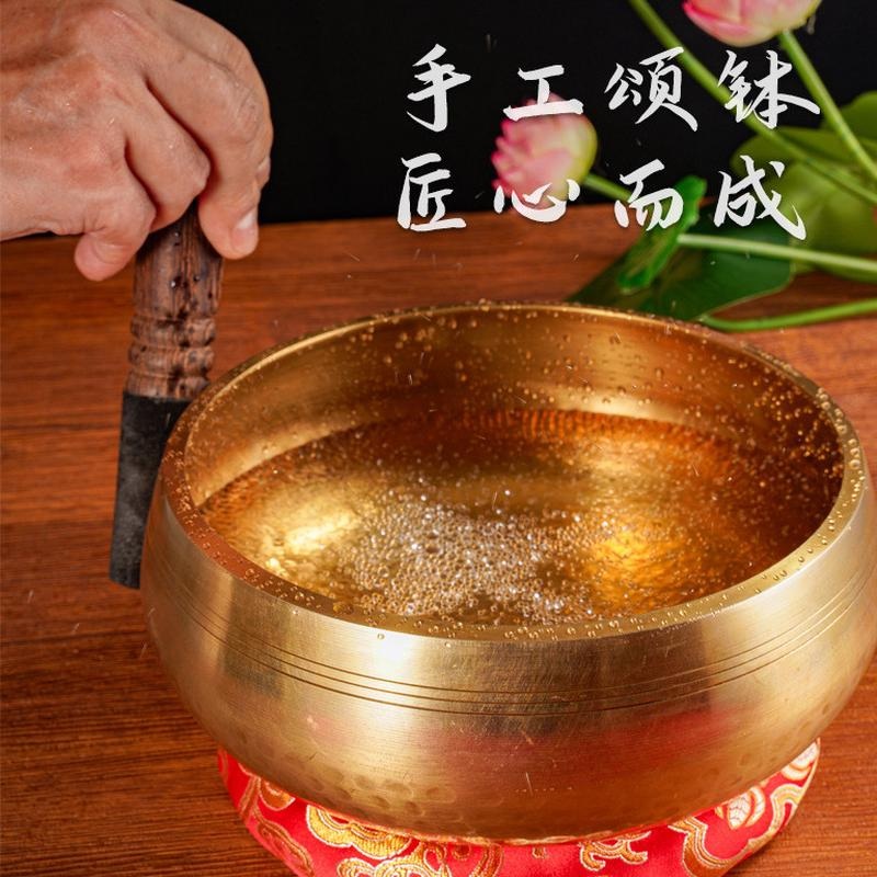 싱잉볼 휴식 차크라 불교 소리 그릇 명상종 요가 불면증 8cm_나무막대+와셔 - 상세 이미지 5